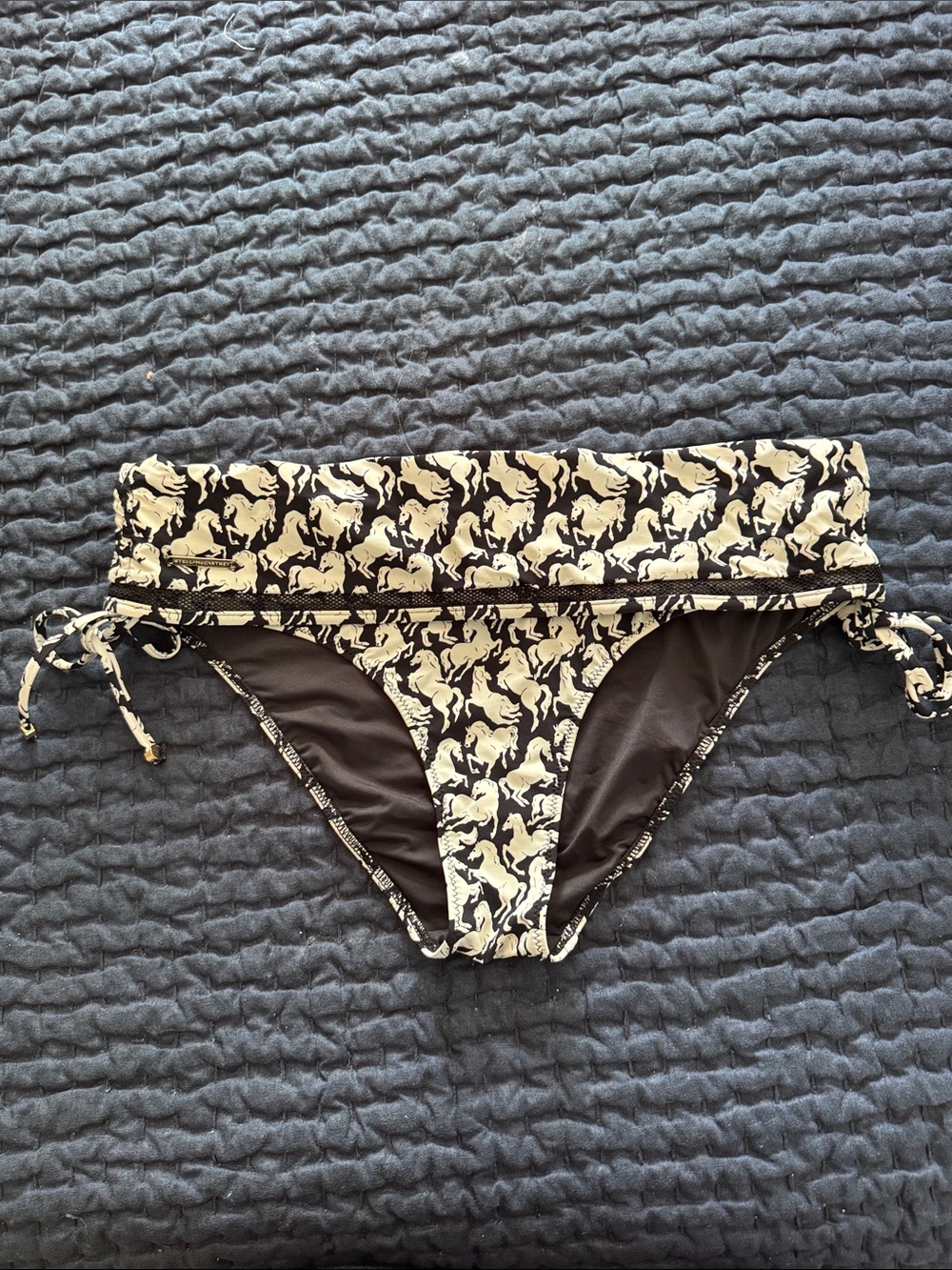 Black & Cream Horse Print Bikini Bottoms